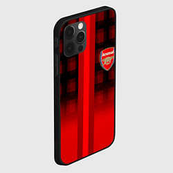 Чехол для iPhone 12 Pro Max Arsenal fc sport geometry steel, цвет: 3D-черный — фото 2