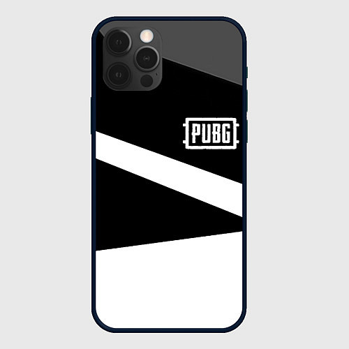 Чехол iPhone 12 Pro Max PUBG online geometry / 3D-Черный – фото 1
