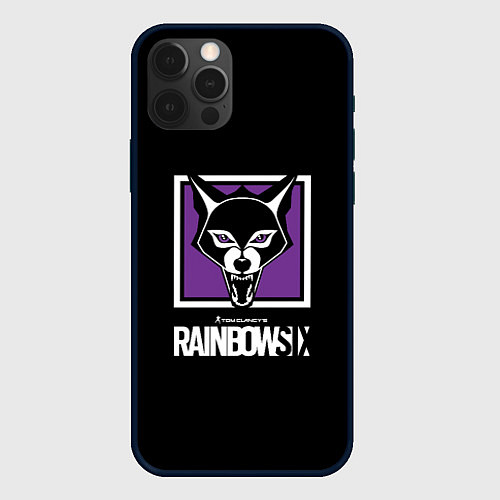 Чехол iPhone 12 Pro Max Rainbow six logo ubisoft / 3D-Черный – фото 1