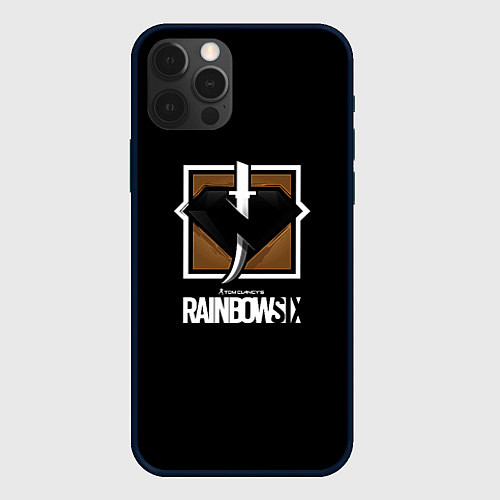 Чехол iPhone 12 Pro Max Rainbow six game collection / 3D-Черный – фото 1