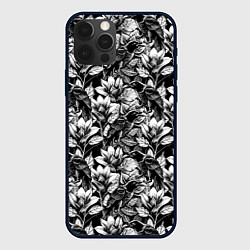 Чехол iPhone 12 Pro Max Вороны в цветах