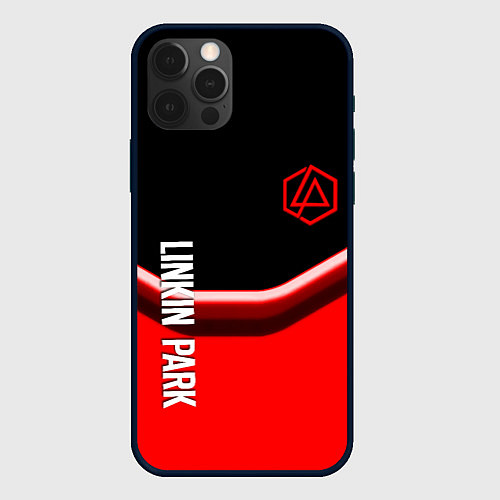 Чехол iPhone 12 Pro Max Linkin park geometry line steel / 3D-Черный – фото 1