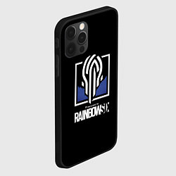 Чехол для iPhone 12 Pro Max Rainbow six siege logo, цвет: 3D-черный — фото 2