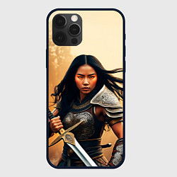 Чехол iPhone 12 Pro Max Девушка самурай