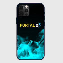 Чехол для iPhone 12 Pro Max Portal fire blue, цвет: 3D-черный