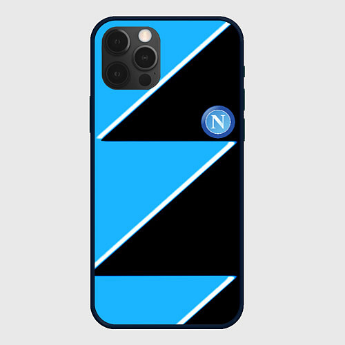 Чехол iPhone 12 Pro Max Napoli fc geometry blue / 3D-Черный – фото 1