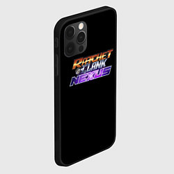 Чехол для iPhone 12 Pro Max Ratchet & Clank logo, цвет: 3D-черный — фото 2