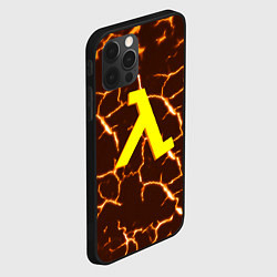 Чехол для iPhone 12 Pro Max Half life разломы блэк меса, цвет: 3D-черный — фото 2