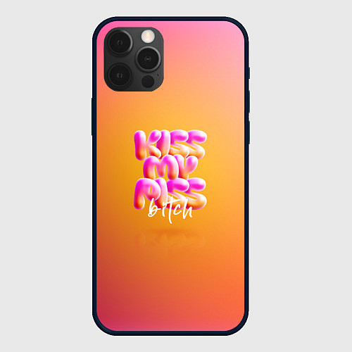 Чехол iPhone 12 Pro Max Kiss my piss, bitch / 3D-Черный – фото 1