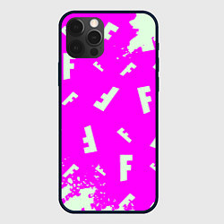 Чехол iPhone 12 Pro Max Fortnite pattern pink