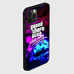 Чехол для iPhone 12 Pro Max GTA vice city краски неоновые, цвет: 3D-черный — фото 2