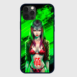 Чехол iPhone 12 Pro Max Строгая девушка самурай