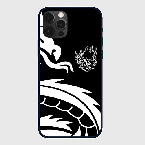 Чехол iPhone 12 Pro Max Samurai dragon steel japan / 3D-Черный – фото 1