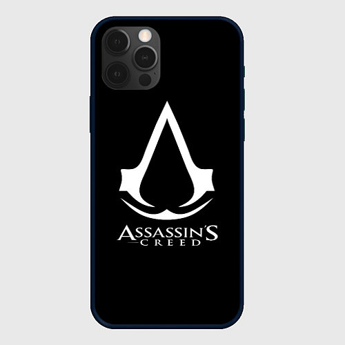 Чехол iPhone 12 Pro Max Assassins Creed logo game / 3D-Черный – фото 1