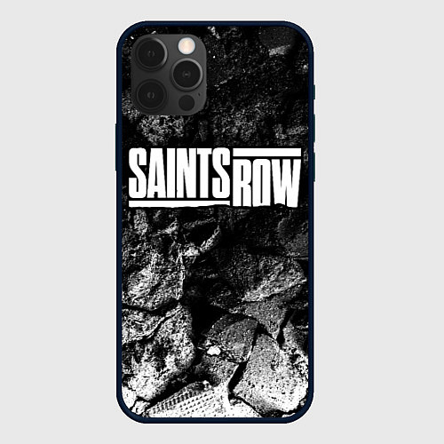 Чехол iPhone 12 Pro Max Saints Row black graphite / 3D-Черный – фото 1