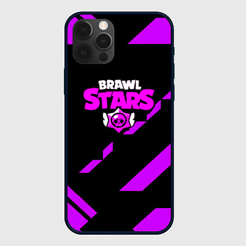 Чехол iPhone 12 Pro Max Brawl stars geometry / 3D-Черный – фото 1