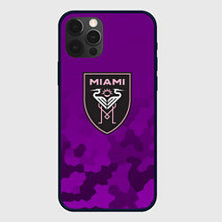 Чехол iPhone 12 Pro Max Inter Miami logo pattern