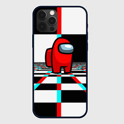 Чехол iPhone 12 Pro Max Among us games optical chessboard