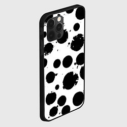 Чехол для iPhone 12 Pro Max Abstract black blots - ai art fantasy, цвет: 3D-черный — фото 2