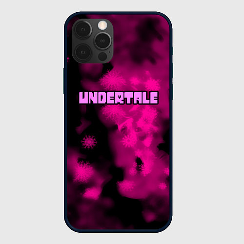 Чехол iPhone 12 Pro Max Undertale pink game / 3D-Черный – фото 1