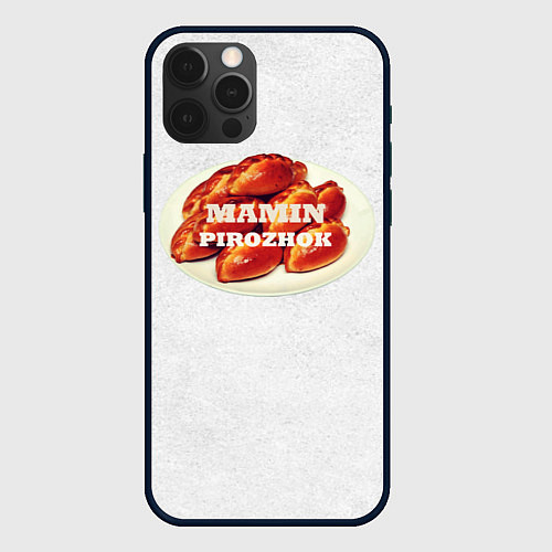 Чехол iPhone 12 Pro Max Мамин вкусный пирожок / 3D-Черный – фото 1