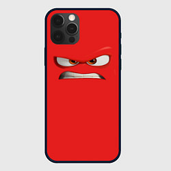 Чехол для iPhone 12 Pro Max Эмоция гнева - лицо крупное, цвет: 3D-черный