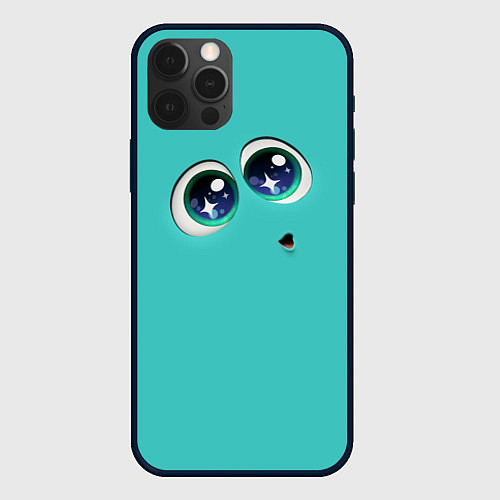 Чехол iPhone 12 Pro Max Зависть эмоции - глаза крупно / 3D-Черный – фото 1