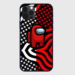 Чехол для iPhone 12 Pro Max Among us usa style, цвет: 3D-черный