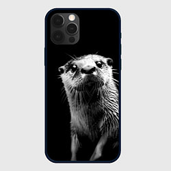Чехол для iPhone 12 Pro Max Выдра любопытная, цвет: 3D-черный