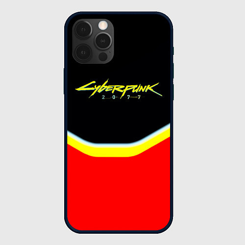 Чехол iPhone 12 Pro Max Cyberpunk 2077 geometry / 3D-Черный – фото 1