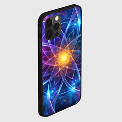Чехол для iPhone 12 Pro Max Космический закрученный узор-лотос: энергия вселен, цвет: 3D-черный — фото 2