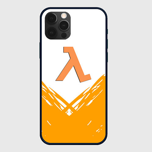 Чехол iPhone 12 Pro Max Half life текстура / 3D-Черный – фото 1