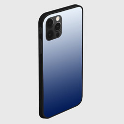 Чехол для iPhone 12 Pro Max Бело синий градиент, цвет: 3D-черный — фото 2
