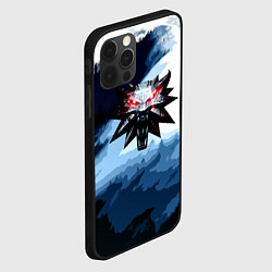 Чехол для iPhone 12 Pro Max Ведьмак лого волк, цвет: 3D-черный — фото 2