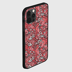 Чехол для iPhone 12 Pro Max Ацтеки и звери, цвет: 3D-черный — фото 2
