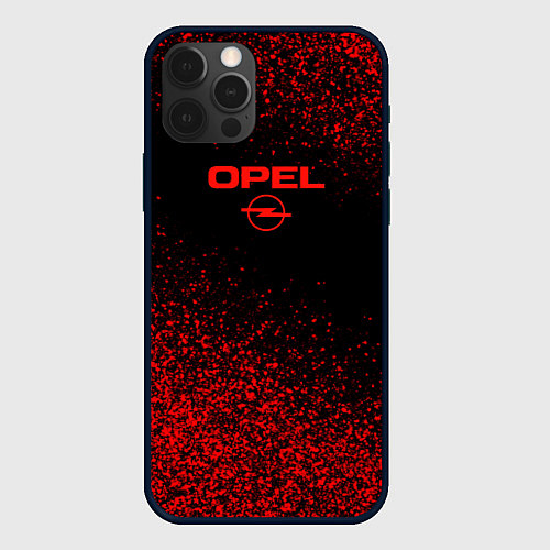 Чехол iPhone 12 Pro Max Opel чёрно-красный / 3D-Черный – фото 1