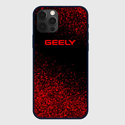 Чехол для iPhone 12 Pro Max Geely чёрно-красный напыление, цвет: 3D-черный