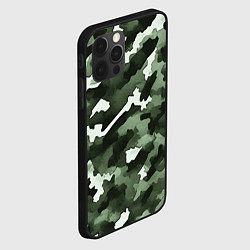 Чехол для iPhone 12 Pro Max Армейский зелёный камуфляж, цвет: 3D-черный — фото 2