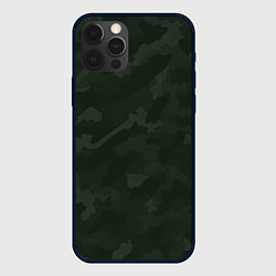 Чехол для iPhone 12 Pro Max Камуфляж тёмный, цвет: 3D-черный