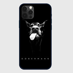 Чехол для iPhone 12 Pro Max Dobermann head, цвет: 3D-черный