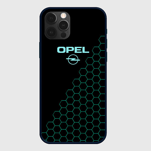 Чехол iPhone 12 Pro Max Opel чёрный мозаика / 3D-Черный – фото 1