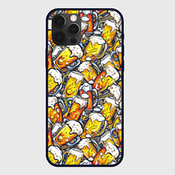 Чехол для iPhone 12 Pro Max Граффити пиво пенное, цвет: 3D-черный