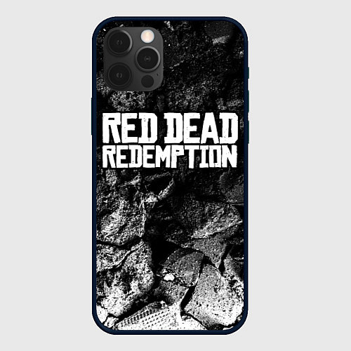 Чехол iPhone 12 Pro Max Red Dead Redemption black graphite / 3D-Черный – фото 1