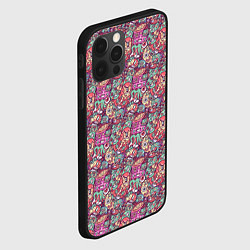 Чехол для iPhone 12 Pro Max Монстры любители кофе, цвет: 3D-черный — фото 2