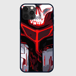 Чехол iPhone 12 Pro Max Red stripes on a black and white background