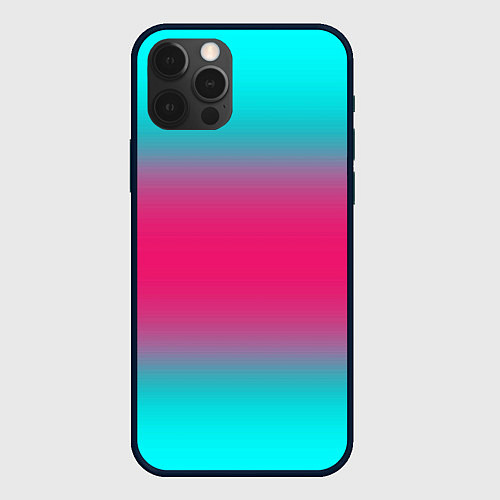 Чехол iPhone 12 Pro Max Градиент текстура неон / 3D-Черный – фото 1