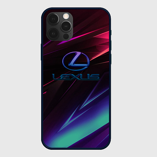 Чехол iPhone 12 Pro Max Lexus stripes / 3D-Черный – фото 1
