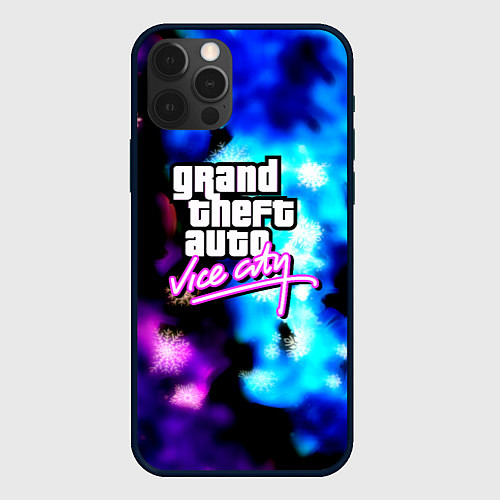 Чехол iPhone 12 Pro Max Gta flame winter / 3D-Черный – фото 1