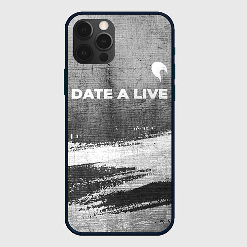 Чехол iPhone 12 Pro Max Date A Live - grey gradient посередине / 3D-Черный – фото 1