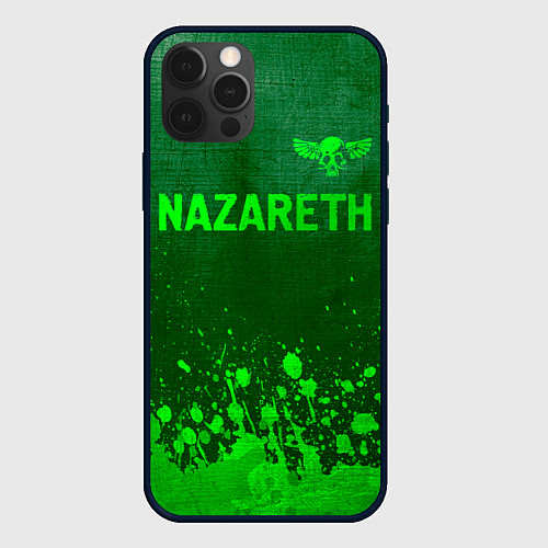 Чехол iPhone 12 Pro Max Nazareth - green gradient посередине / 3D-Черный – фото 1